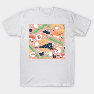 Funny Sushi Pattern T-Shirt